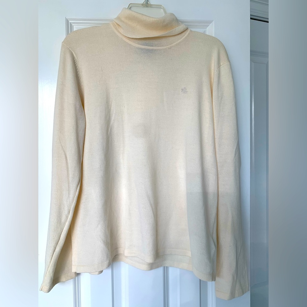 Lauren by Ralph Lauren cream wool turtleneck
